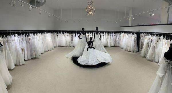 With over 600 Wedding Dresses to choose from our selection is the BEST in the region!