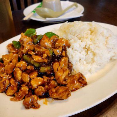 Kung Pao Chicken over rice