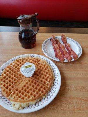 Bacon and waffles.