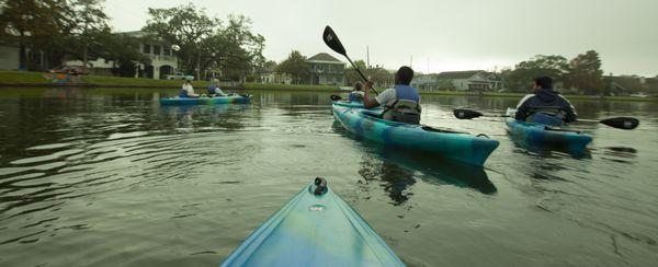 Paddling Bayou St John, New Orleans