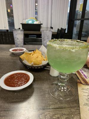 Chips and margaritas