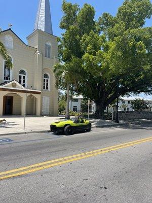 Green and black Carmel convertible