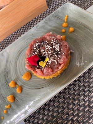 Mango and tuna tartare