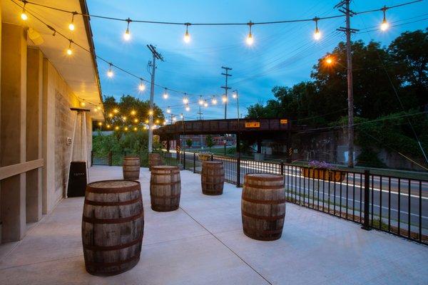 Our outdoor patio is perfect for cocktail hour!