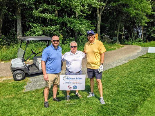 Midwest Select Insurance Group sponsoring an Eau Claire youth hockey golf outing.