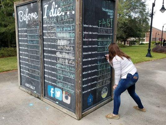 Kate and Bill Lewis of Fort Lauderdale checking out Burnette Park in Tallahassee, Florida.