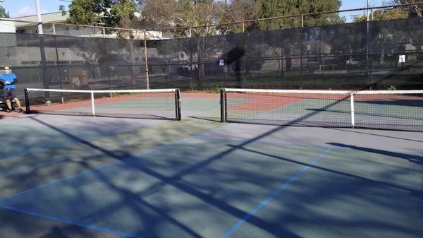 Pickleball courts permanent nets