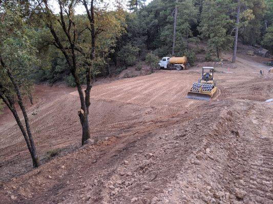 Greg's crew built up this mountain from soil they took elsewhere.  They did great work and it easily passed engineering and county oversight