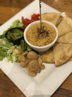 The hummus appetizer