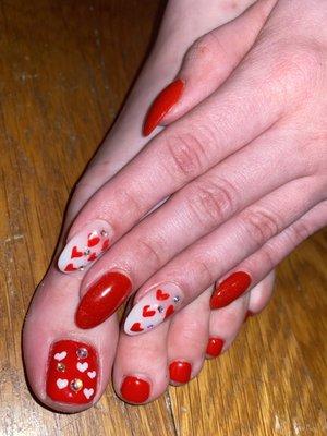 Valentine's Day nails