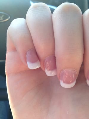 You can see better here that the nails are already chipping and aren't even.