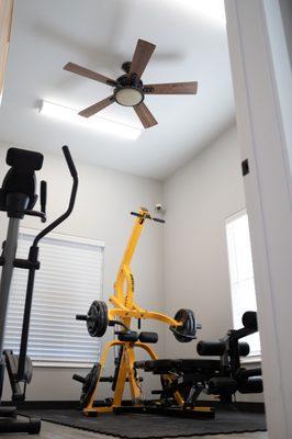 The Clubhouse has a workout room.