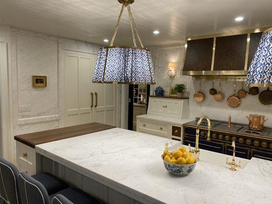 Custom marble walls and kitchen countertops