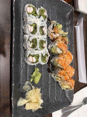 Dragon Roll and Boston Roll