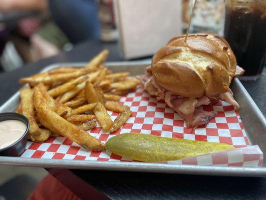 Sexy Ham and Swiss with Fries