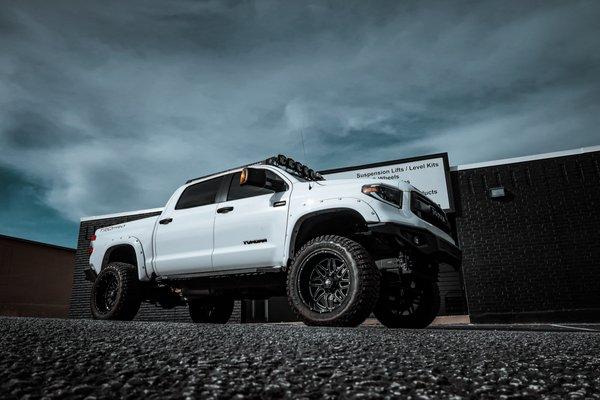 Custom 2015 Toyota Tundra Crew Max 

We added Black Katzkin Leather with Cardinal Contrasting Stitch and D & P Seat Heaters!