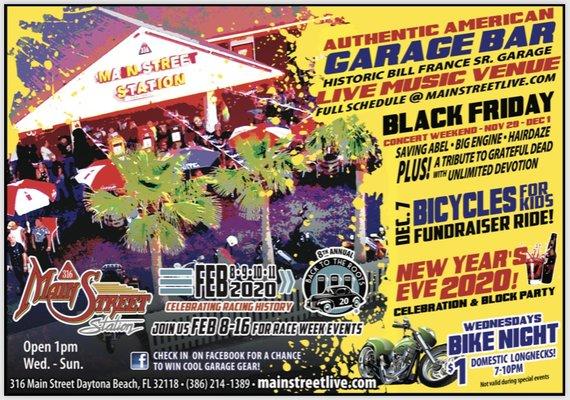 Wanna come to Daytona and spend the weekend with us here is some great events to come down to visit us in Daytona Beach