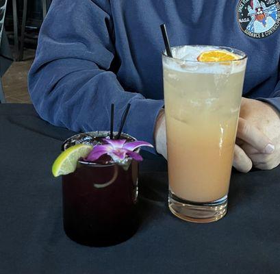 Lavender margarita and pineapple guava mocktail