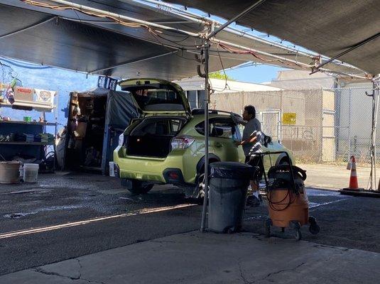 Car wash area