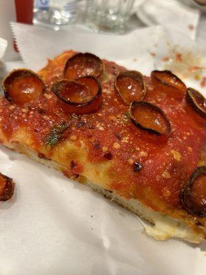 Stuffed Crust Spicy Pepperoni Sicilian Slice