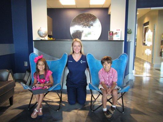 Dr. Mary Millkey and two happy patients!