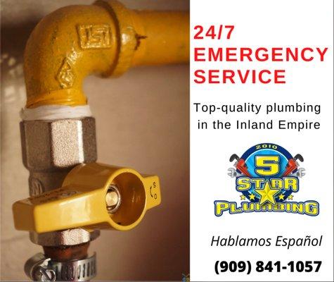 We are here for your plumbing emergencies! We don't charge extra for night calls, weekends or holidays!