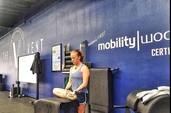 By adding mobility we restore full range of movement to the joints. Each athlete should be able to perform daily maintenance on theirselves.