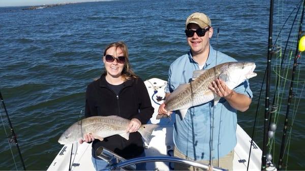 A double is the best way to start the morning!!! www.exclusivefishingcharters.com