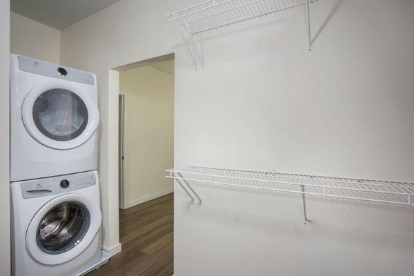 Full-Size Stackable Washer and Dryer in Every Apartment Home