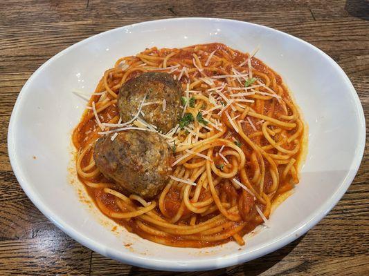 Spaghetti Marinara with Meatballs