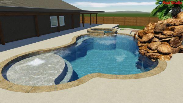 Custom pool design by Heavenly Pools