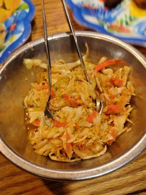 Spiced cabbage (curtido)