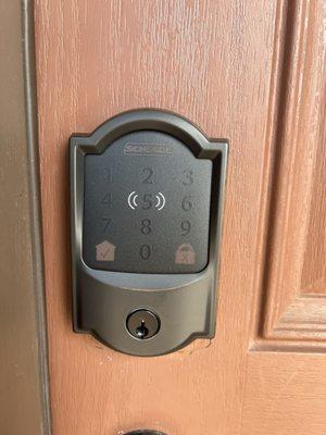 WiFi front door lock Eddie installed