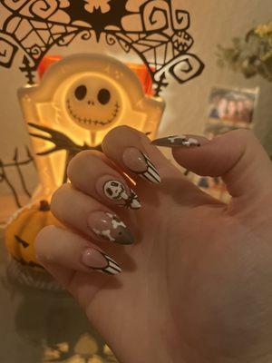 Nightmare before Christmas inspired nails