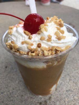 Happy National Ice Cream Day with a peanut butter sundae