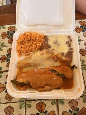 Chile relleno and enchilada cheese!