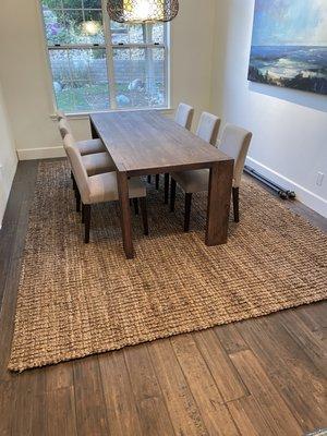 Beautiful heavy textured and warm jute rug!