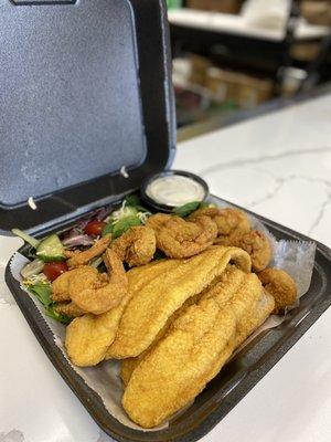 Catfish & shrimp all salad