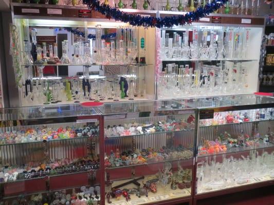 Our selection of glass pipes, water pipes, and bubblers.