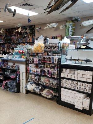 We carry gaming supplies and a bit of other fun items like Pop Figures and Plush Toys