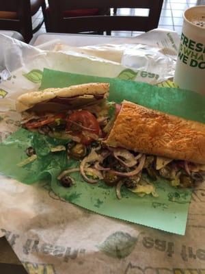 I guess this is how an acceptable sandwich should look from subway now. So sad and frustrating to see how bad they've become with quality.