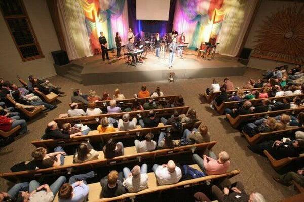 Service in the main sanctuary