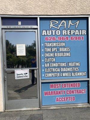 A list of repair we can do. We also do oil change and common mechanical problems