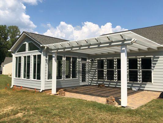 Pergola over a patio