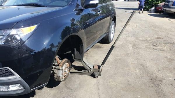 My MDX getting some new shoes.