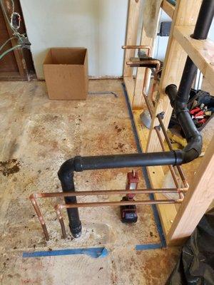 This was the pipes and drain that was moved.