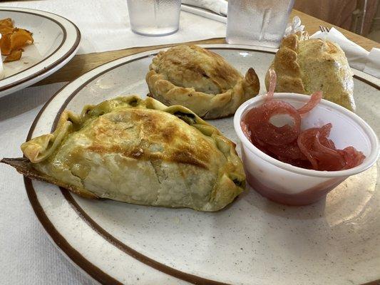 Trio of their daily Empanadas