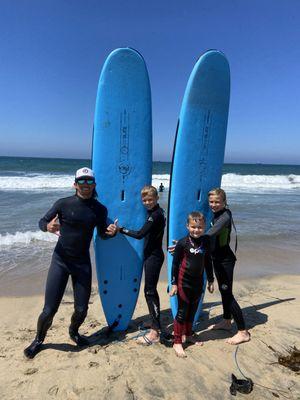 Paulo surf instructor with this group of great kids!