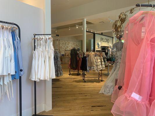 View of the store from the wedding dress area