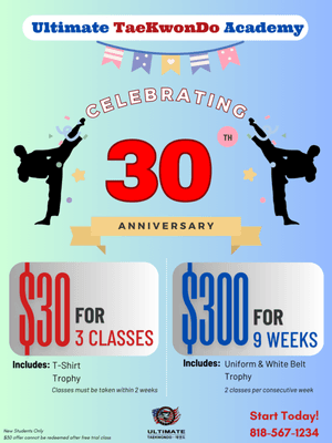 Ongoing 30th Anniversary Promotions!